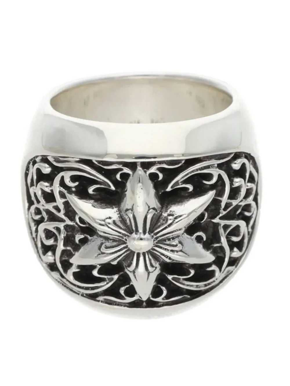 Chrome Hearts Clssc Oval Star Classic Silver Ring